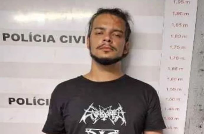 Diego de Almeida Pereira acusado de matar com golpes de canivete o dono de um bar de rock