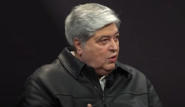 O apresentador José Luiz Datena, durante sabatina ao UOL