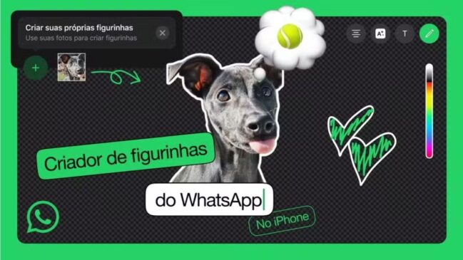 ferramenta permitia a geração das figurinhas pelo próprio WhatsApp