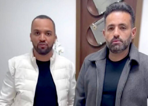 Hugo Prado e Ney Santos durante vídeo publicado nas redes sociais