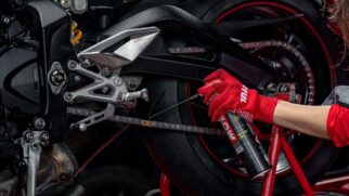 Lubrificação de corrente de motocicleta