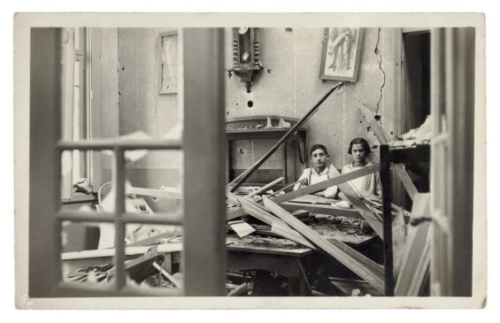 Residencia afetada por bombardeio em SP, 1924