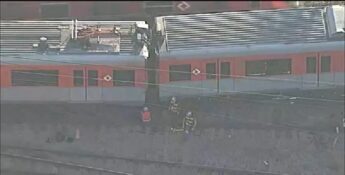 Trem descarrilado na estação Brás