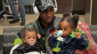 A$AP Rocky com os filhos Riot e Rza