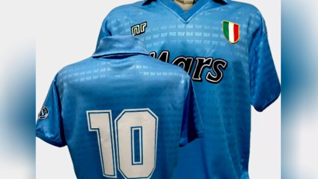 Leilão Camisa Napoli Maradona