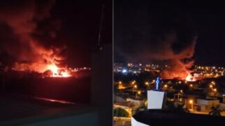 Caminhão de combustível tomba e explode no interior de SP