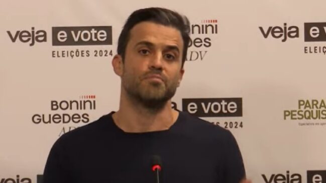 Pablo Marçal durante o debate promovido pela Veja e ESPM