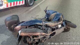 Colisão envolvendo uma moto e uma van de transporte coletivo ocorreu no km 48