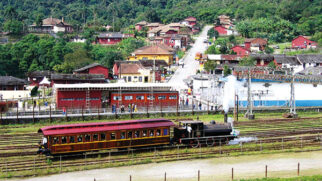 Trem de Paranapiacaba, localizado no distrito de Santo André
