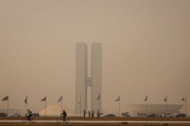 A fumaça das queimadas do interior de São Paulo chegaram até Brasília - (Marcelo Camargo/Agência Brasil)