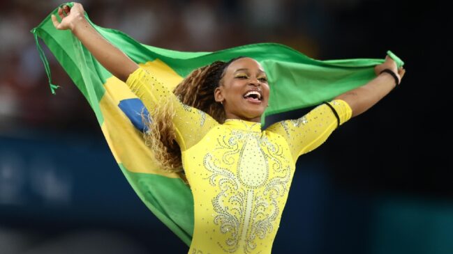 RebecaRebeca Andrade brilhou e conquistou medalha de prata nesta quinta-feira Andrade