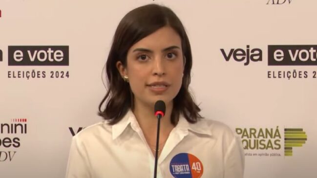 A candidata Tabata Amaral disparou contra Nunes e Boulos no debate da Veja e ESPM