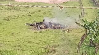 Aeronave agrícola caiu no bairro Iporanga