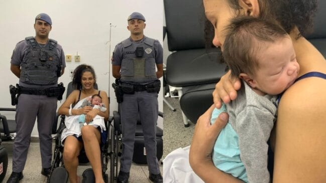 Com prontidão, os policiais se aproximaram da cena e iniciaram os primeiros socorros, incluindo a manobra de Heimlich