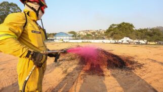 Substância possui efeito retardante e não permite que o incêndio volte