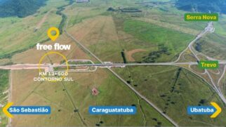 Free Flow será instalado no quilômetro 13,5 do Contorno Sul da rodovia Tamoios