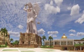Assim que inaugurada, estátua de São Miguel Arcanjo baterá o recorde de maior figura católica do Brasil