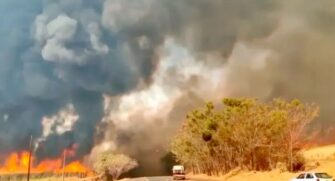 Incêndio na região de Votuporanga, no interior de São Paulo