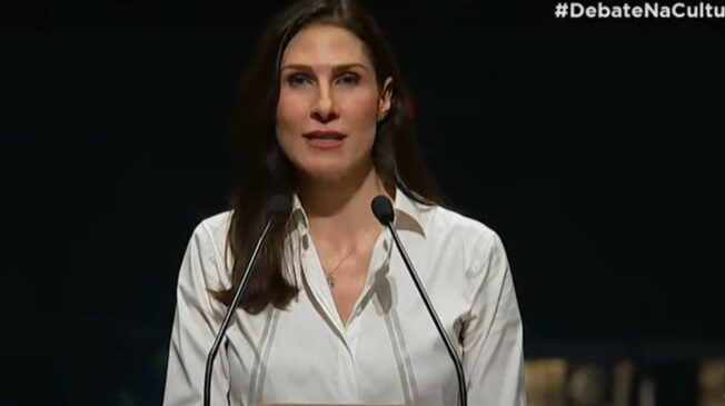 Marina Helena durante o debate da TV Cultura, no último domingo
