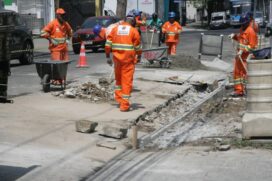 Obra na Alameda dos Nhambiquaras, em Moema, recebe melhorias