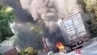 Pista da rodovia Anchieta com sentido ao Litoral ficou totalmente interditada no trecho