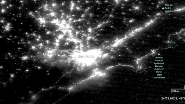 Fotos da Nasa mostram São Paulo antes do apagão causado pelas fortes chuvas