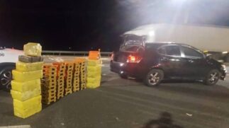 Droga apreendida na rodovia Francisco Alves Negrão, no interior de São Paulo