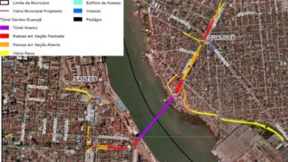 Audiências públicas vão discutir projetos do Túnel Santos-Guarujá, no litoral de São Paulo