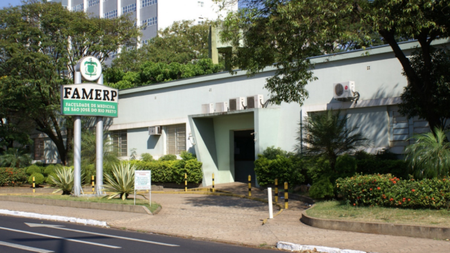 Fachada da Famerp, em São José do Rio Preto, no interior de São Paulo