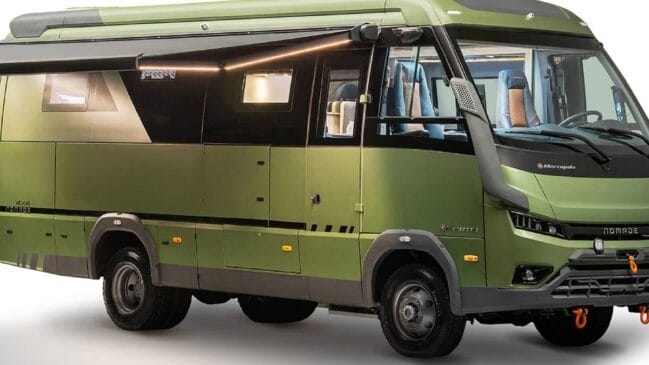 Uma das novidades do evento foi a participação da encarroçadora de ônibus gaúcha Marcopolo, que apresentou a nova divisão Marcopolo Motorhomes e lançou seu primeiro motorhome, o Nomade. Foto: Adair Santos/Divulgação