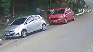 Crime foi registrado por câmeras de segurança
