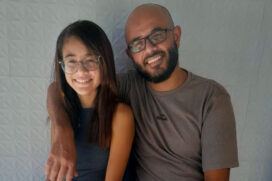 Max Borges dos Santos e a filha Ingrid estavam no ônibus