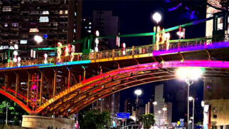 Natal Iluminado viaduto Santa Ifigênia, em 2024