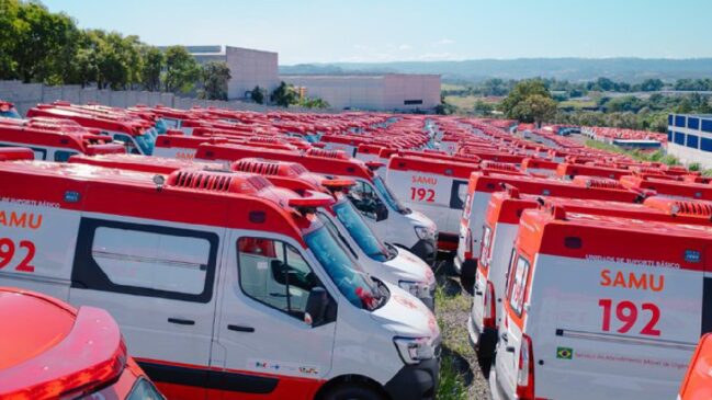 Cerca de 57 ambulâncias foram destinadas para o estado de São Paulo