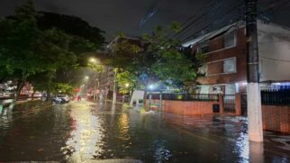 Canal 3, em Santos, é um dos pontos que sofre com as fortes chuvas