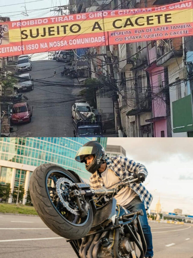 Faixas que proíbem empinar moto em SP são do PCC?