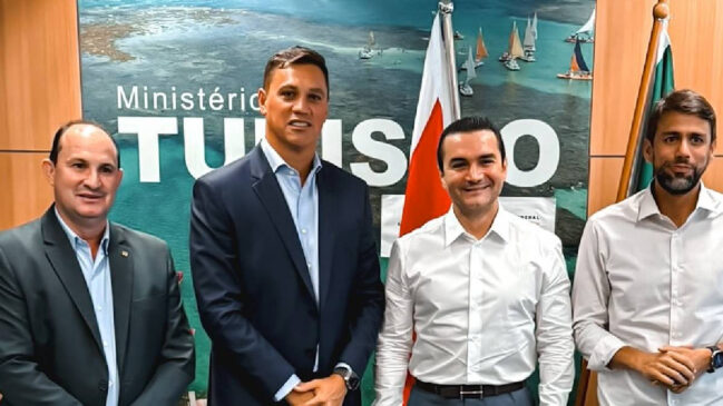 Engenheiro Daniel (União Brasil) se reuniu na última terça-feira (29/1) em Brasília, com o Ministro do Turismo, Celso Sabino (União Brasil)