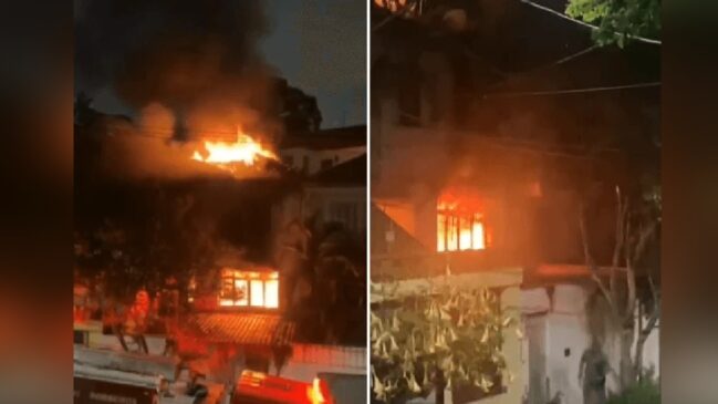 Incêndio causou colapso nas estruturas da casa