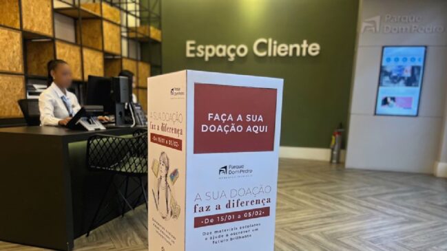 Estabelecimento receberá doações de material escolar em prol do Instituto Padre Haroldo