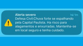 Defesa Civil emite alerta severo para chuvas em São Paulo
