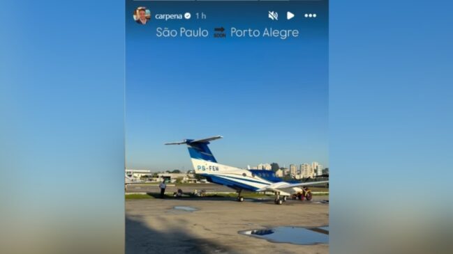 Advogado gaúcho publicou vídeo em seu instagram pouco antes da decolagem do avião
