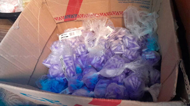Policiais encontraram 6,8 mil porções de cocaína, 9,3 mil porções de maconha, 2,6 mil porções de crack e 2,4 litros de lança-perfume