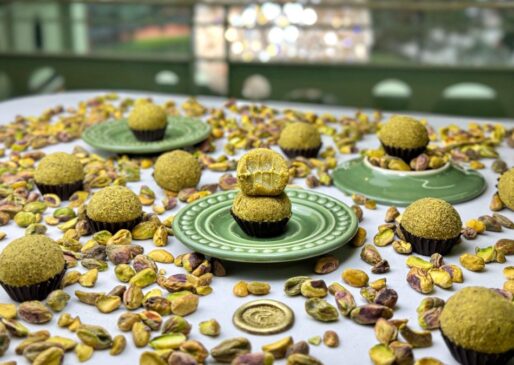 Doce é feito com pasta 100% pura de pistaches californianos