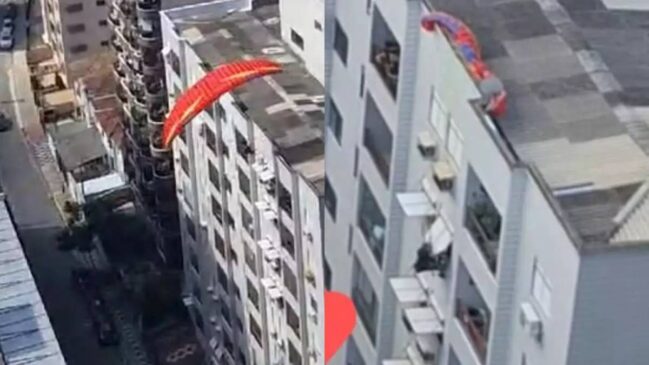 Homem gravou o momento em que a pilota sofreu o acidente