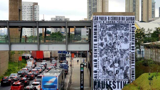 'O Cúmulo do Samba' pode ser visto por quem cruza a avenida Anhaia Melo, na altura do metrô
