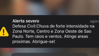 Recomendação para a população é a de se manter em lugar seguro