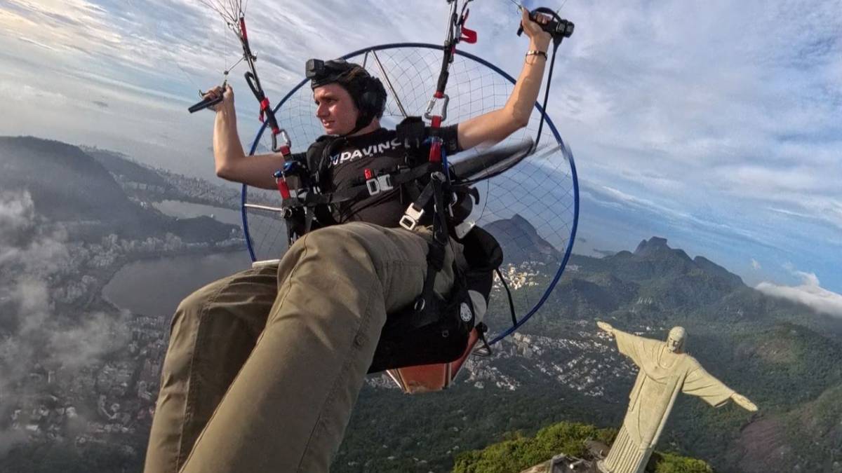 Voo ao Cristo Redentor é um dos favoritos do campineiro Yanis Terzis