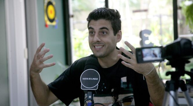 Rapper Fabio Brazza participou da brincadeira no podcast Direto da Gazeta e falou sobre novo álbum