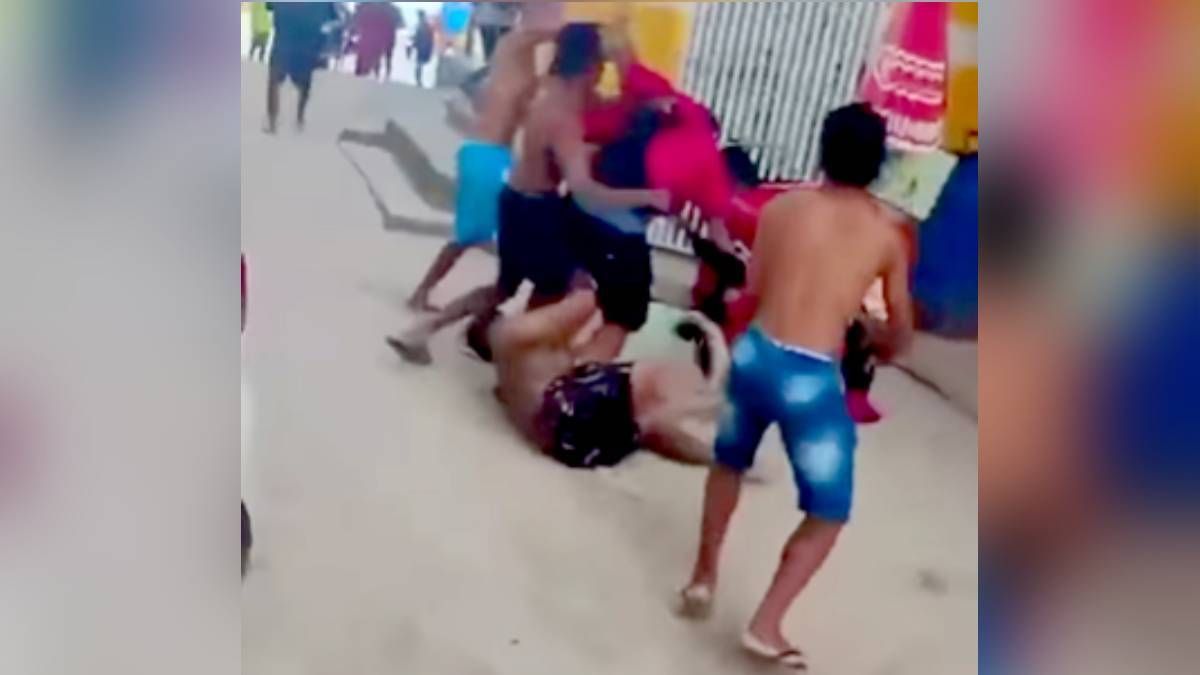 Briga generalizada na Praia do Tenório, em Ubatuba
