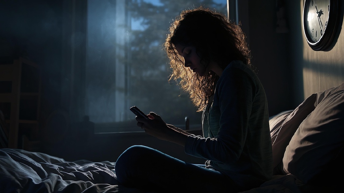 O celular pode ser grande vilão da rotina do sono. Imagem: Pixabay
